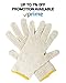 ABC 12 Pairs String Knit Work Gloves, 10 Inch Cotton and Polyester, Reusable Roping for Men and Women With Yellow Line, Breathable for BBQ