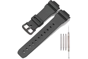XBDSW Resin Sport Watch Replacement band Compatible with G-Shock DW9052 DW6900 DW-004C watch strap 16mm-25mm lug Rubber Watch accessories