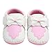 Annnowl Baby Girls Shoes Soft Rubber Sole Sneakers 0-18 Months (6-12 Months, Pink)