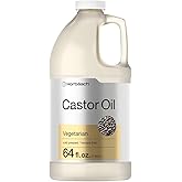 Horbäach Castor Oil 64oz | for Hair, Eyelashes & Eyebrows | Hexane Free & Cold Pressed | Vegetarian, Non-GMO