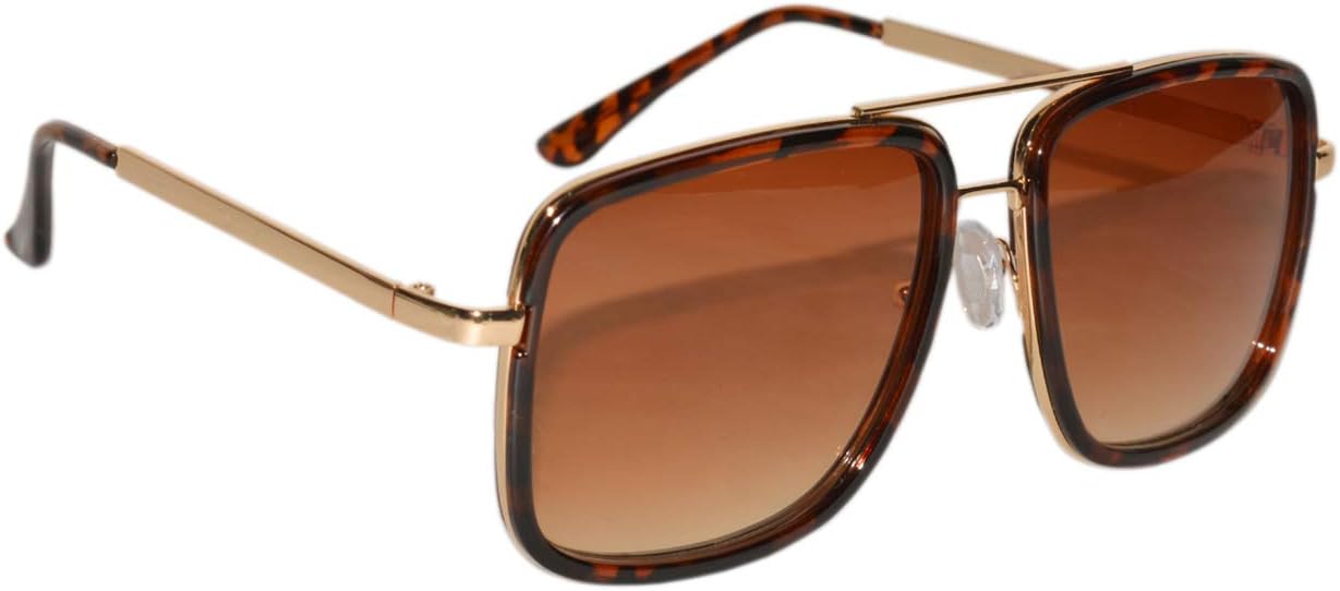 Peter JonesBrown Tiger Print Square Sunglasses for Women (T001DA)