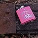Be Burgundy Set of 6 Personalized Bridal Party Gifts, 6 oz Stainless Steel Hip Flasks, Pink, Perfect for Wedding Favors