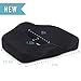 LiBa Black Memory Foam Orthopedic Seat Cushion Chair Non Slip Home Office Car Stadium Wheelchair Pain Relief Sciatica Low Back Tailbone Coccyx Prostate Hemorrhoid