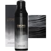 [Korean dye shampoo] CHEONGDAM STYLE FOREST BLACK CHANGE SHAMPOO, Semi Permanent Hair Color Darkening Grey Hair Dye Coverage Volume, Peptide Ceramide Hyaluronic Acid Paraben Free 6.7oz (Black)