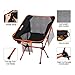 ENKEEO Camping Chair Folding Portable Mesh Picnic Seat with 330 lbs. Capacity, Backrest, Pocket and Carry Bag, for Fishing, Hiking, Picnic and Travel (Black)