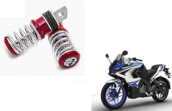 Skynex Red Spring Coil Style Bike Foot Pegs Foot Rest Ped Set Of 2 Bajaj Pulsar Ns0 Amazon In Car Motorbike
