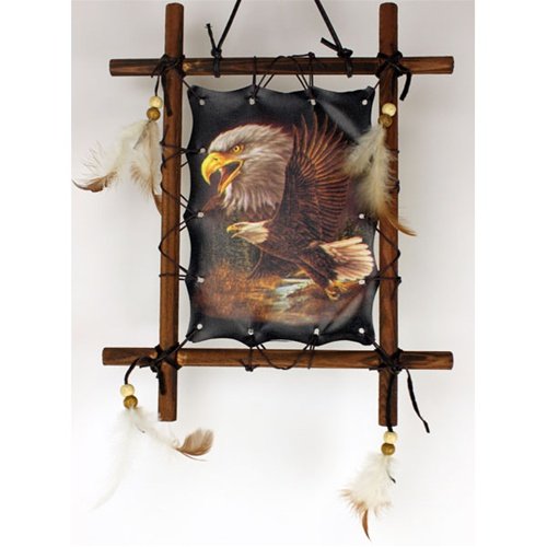 1 X Framed Indian EAGLES Picture Native American Art 9 x 11 (including frame) Reproduction