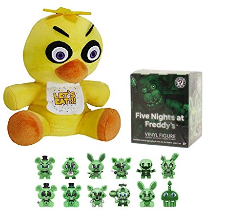 Five Nights at Freddy s Gift Set - Chica Plush and Glow In The Dark Mystery Minis Blind Box Vinyl Figure