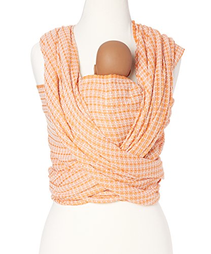 Woven Wrap Baby Carrier for Infants and Toddlers (Mandarin Honeycomb)