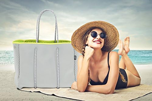 QOGiR Neoprene Multipurpose Beach Bag Tote with Inner Zipper Pocket 2 QOGiR Neoprene Multipurpose Beach Bag Tote with Inner Zipper Pocket