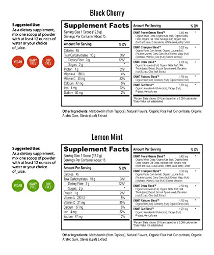 Onnit Earth Grown Nutrients: All-in-One Daily Greens and Replenishing Herbs - Lemon Mint Flavor (15 Servings)