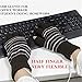 DECVO USB 2.0 Powered Stripes Heating Pattern Knitting Wool Heated Gloves Fingerless Hands Warmer Mittens Laptop Computer Warm Gloves for Women Men Girls Boys (Black)
