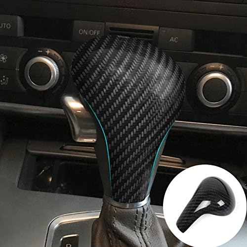Carbon Fiber Center Console Gear Shift Knob Trim Cover for Audi A5 S5 2008-2011