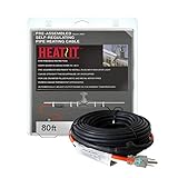 HEATIT JHSF 12-feet 120V Self Regulating Pre-assembled Pipe Heating Cable