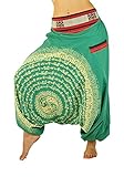 virblatt harem pants unisex Aladdin pants alternative clothing S-L-Nirvana green