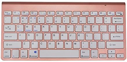 NEW Hot Best Seller Bluetooth Wireless Keyboard Ultraslim Portable Quiet Bluetooth 3.0 Keyboard Rechargeable Wireless Keyboard for Android, Windows, IOS, Mac OS (Rose Gold)