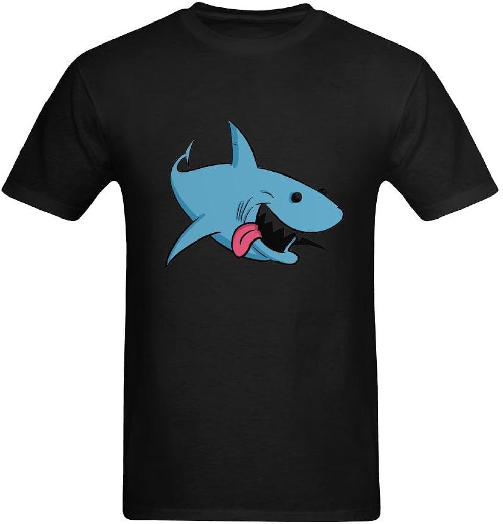 Fbyab Men's Mischievous Shark Clip Art Design T-Shirt