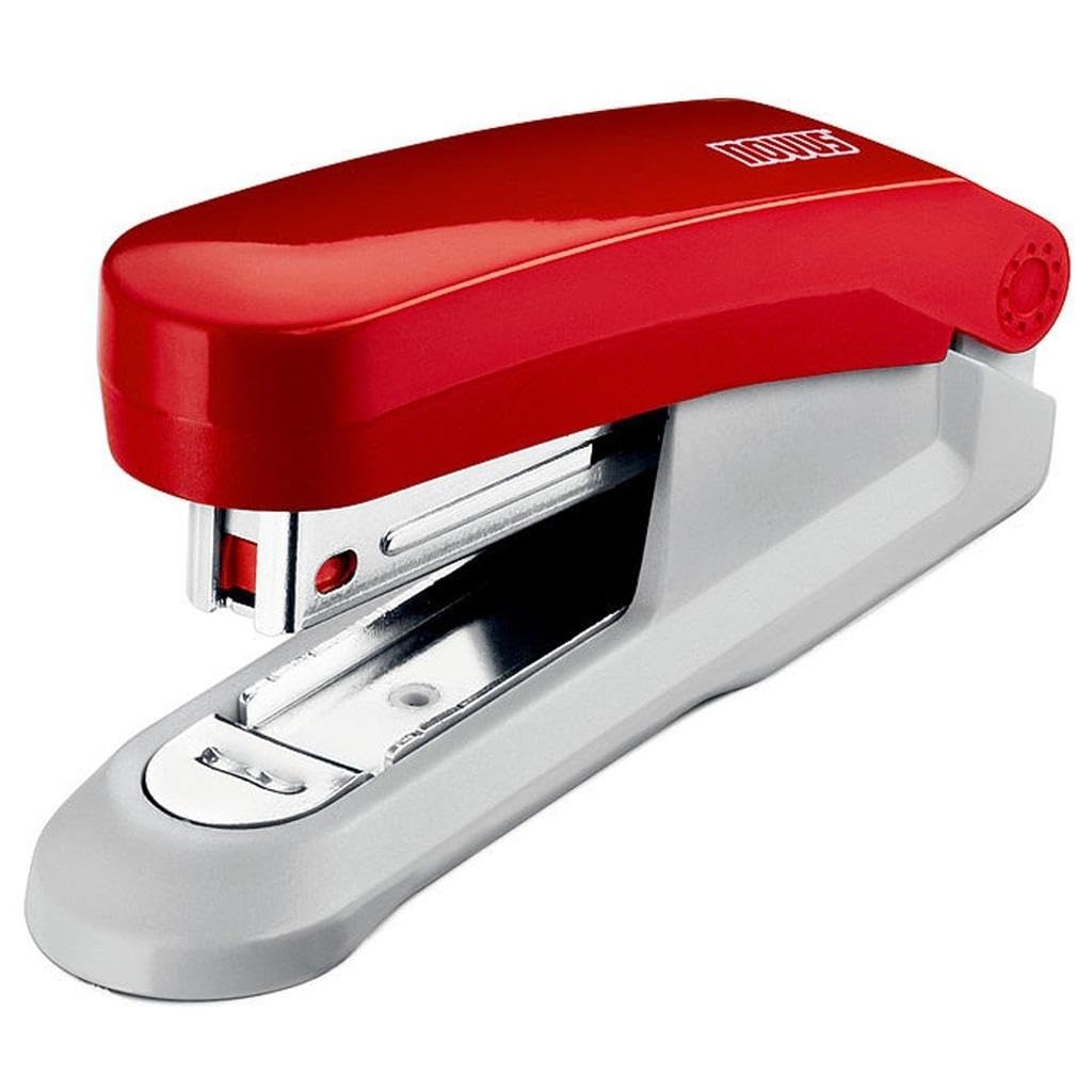 Novus E 15 15 Sheet Capacity Compact Stapler with Integrated Staple Remover - Red/ Grey