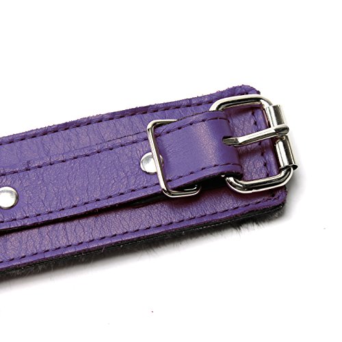 Baltimore Wrist Cuffs Ankle Cuffs Supreme Lambskin Leather (Purple, Wrist)