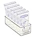 mDesign Small Plastic Nursery Storage Container Bins with Handles for Organization in Cabinet, Closet or Cubby Shelves - Organizer for Baby Food, Bibs, Formula - Ligne Collection - Clear
