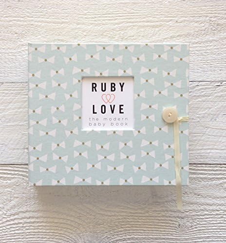 Bows Baby Memory Book (Vintage Seafoam)