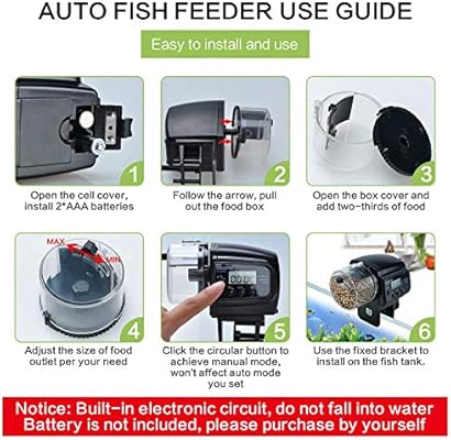Gluckluz Automatic Fish Feeder Auto Aquarium Fish Food Tank