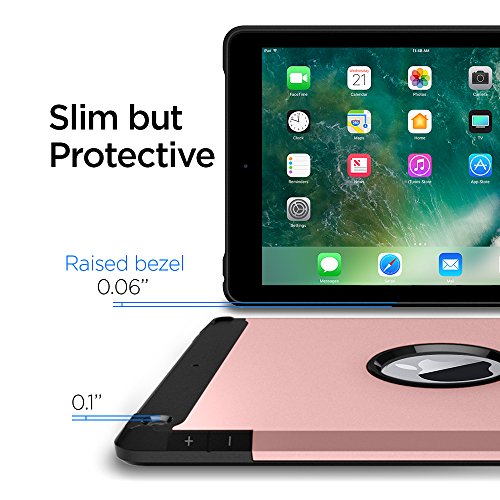 Spigen Tough Armor Compatible con Apple iPad 9.7 (2017) Funda - Oro Rosa - Imagen 6