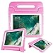 Fintie Case for iPad 6th Generation 2018 / iPad 5th Generation 2017 / iPad Air 2 / iPad Air (9.7 Inch) - Kiddie Series Light Weight Shock Proof Convertible Handle Stand Cover Kids Friendly, Pink