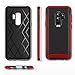 TORRAS Galaxy S9+ Plus Case, 2 in 1 Hybrid Fit Soft TPU Rubber Cover with Reinforced Hard Bumper Frame Slim Anti-Scratch Phone Case for Samsung Galaxy S9+Plus, Black/Red Edge