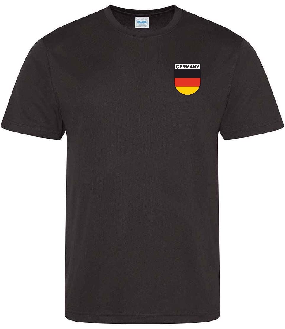 Germany German Printed Supporters Unisex Mens Womans T-Shirt for World Cup Football Euros Rugby Non Official (as8, Alpha, x_s, 3X_l, Regular, Regular, Black, XX-Large)