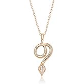 Iaceble Punk Gold Snake Necklace for Women Crystal Snake Pendant Necklaces Gothic Gold Serpent Necklace Halloween Animal Necklaces Jewelry