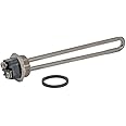 Eastman 120V x 2000W Straight Electric Water Heater Element High Watt Density, Hot Water Heating Element with Copper Sheath, Screw Mount & Gasket, 60124N