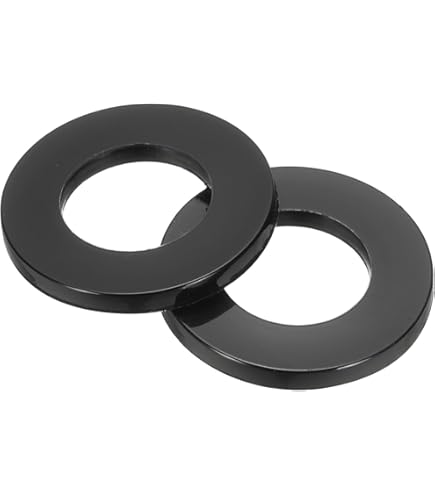 CCeCCe - Arandelas De Nylon Plano, Paquete De 100 Unidades, M6, ID 6 Mm, OD 12 Mm, 3 Mm De Grosor, Lavadora, Negro Y Blanco