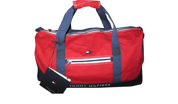 tommy hilfiger canvas duffle bag