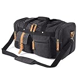 Plambag Oversized Canvas Duffel Bag Overnight Travel Tote Weekend Bag