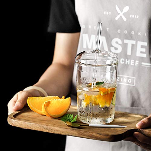 GOLDPOOL Glas Strohhalme Wiederverwendbar Trinkhalme 4 Stück, Plastikfreie, Reinigungsbürste 1 Stück, Glas Trinkhalme… – Bild 6