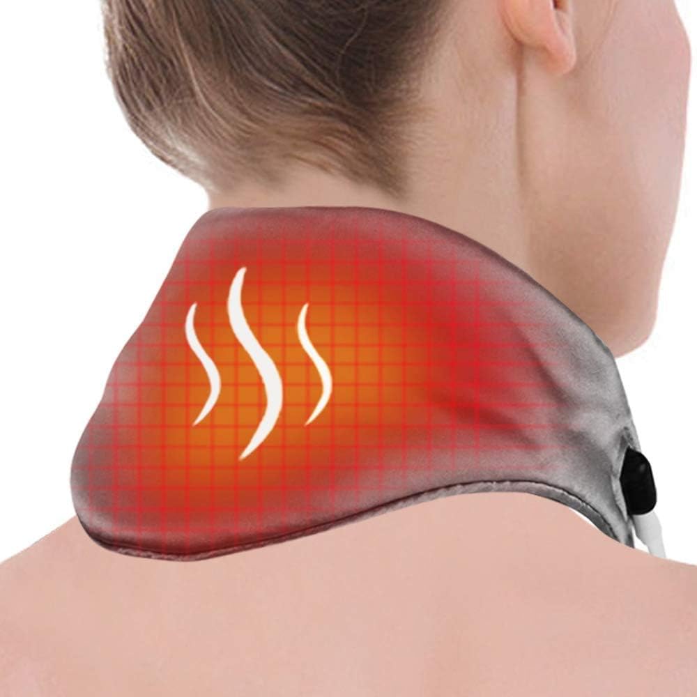 Heated Neck Wrap, ARRIS Neck Heating Wrap with Adjustable Time and Temperature Control, USB Cord