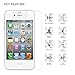 iPhone 4S Screen Protector, SOOYO(TM) Premium Tempered Glass Screen Protector (2.5D Round Edge/99% Clarity/Shatter-Proof/Bubble Free) for Apple iPhone 4/4S [Lifetime Warranty]-[2Pack]