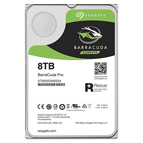 Seagate 8TB BarraCuda Pro SATA 6Gb/s 256MB Cache 3.5-Inch Internal Hard Drive (ST8000DM0004)