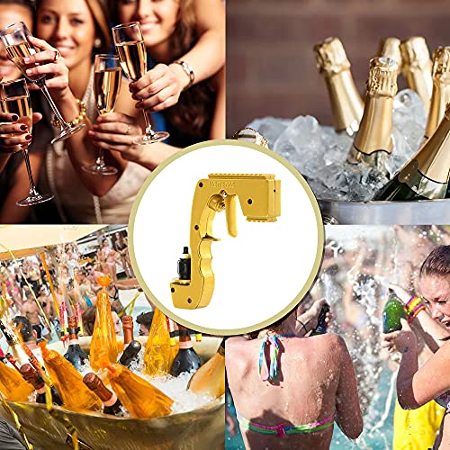 HomeWidget Champagne Gun Shooter Gold Metal Beer Bottle Sprayer