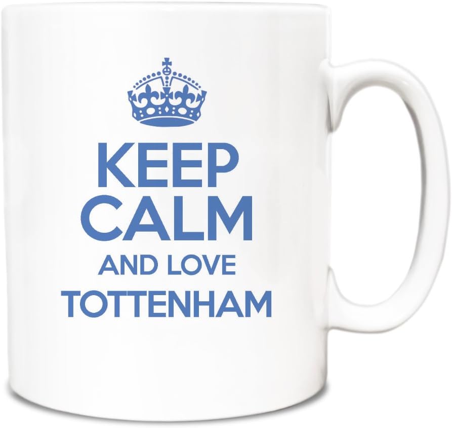 Duke Gifts BLUE Keep Calm and Love Tottenham Mug TXT 0673