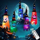 Halloween Decorations WindSock, 5 PCS Witch Hat