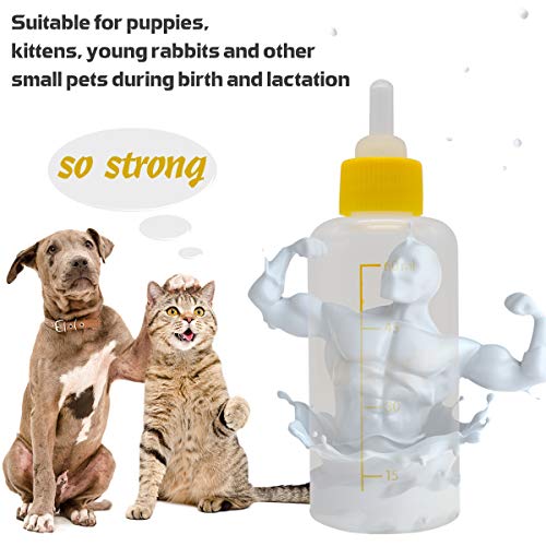 FJNATINH Kitten Puppy Feeding Bottles, Newborn Small Animals Milk