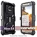 COVRWARE Aegis Series Case Compatible with Moto E4 with Built-in [Screen Protector] Heavy Duty Full-Body Rugged Holster Armor Case [Belt Swivel Clip][Kickstand], Black