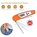 GoldWorld Instant Read Thermometer Digital Thermometers for Food Meat Cook Grill BBQ Milk & Bath Water (Orange)