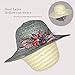Womens Reversible Straw Sun Hat Summer Outdoor Wide Brim Floppy Foldable Beach Cap Grey