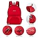 Lightweight Durable Backpack Foldable Tote Bag Camping Outdoor Hiking Daypack (Red)