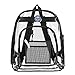 Bagail Clear See Through Backpack Heavy Duty Transparent Daypack Student School Bookback (black)