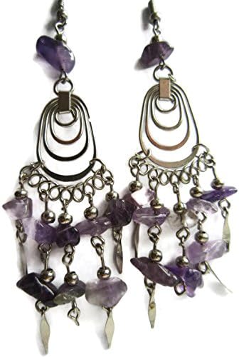 Handmade Stone Earrings Hippie Jewelry for Women Girls