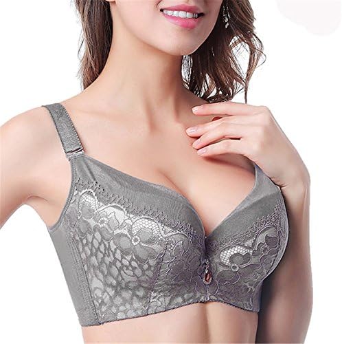 Coumll Hot Plus Size Bra For Women Push Up Sexy Lingerie Adjusted Comfortable Bra Underwear Red 40DD
